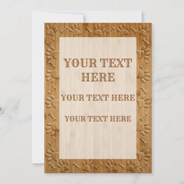 Folhas E Ossos De Cães De Madeira, Descartados (Frente)