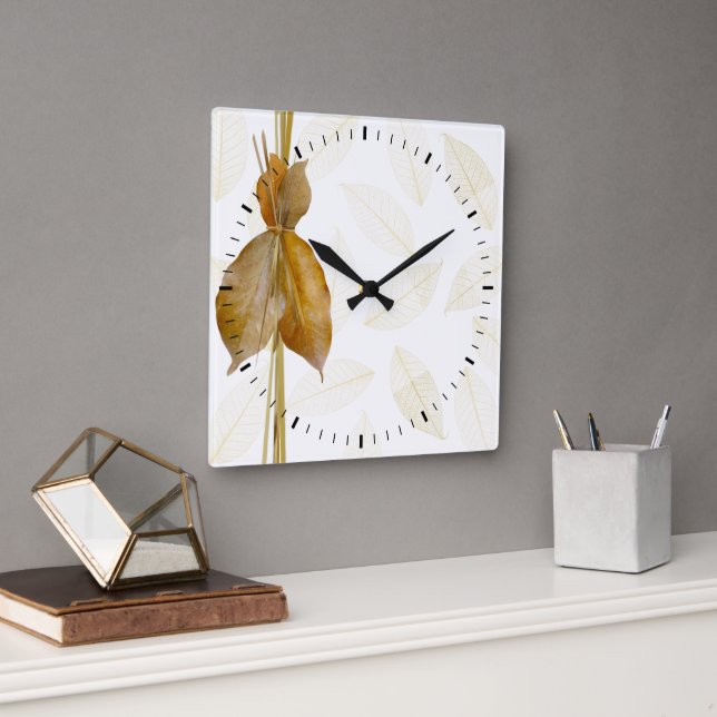 Folhas e produtos de palha, Relógio de parede mode (Escritório)
