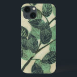 Folhas e Ramificações no Fundo de Creme<br><div class="desc">Folhas e ramos verdes vibrantes descansam sobre um fundo creme nesta impressão por Jennifer Goldberger. À medida que a estação muda,  as cores dessas folhas permanecem as mesmas,  trazendo uma certa consistência à sua vida.</div>