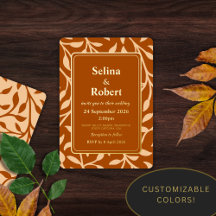 Folhas Elegantes de Laranja Queimada de Outono