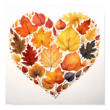 folhas em forma de impressão do coração