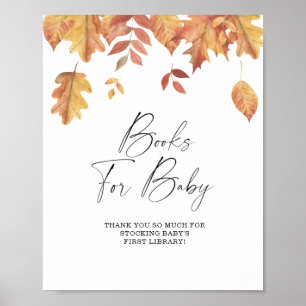 Folhas em queda - livros para poster bebê