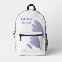 Folhas estéticas e mochila inspirada na natureza s