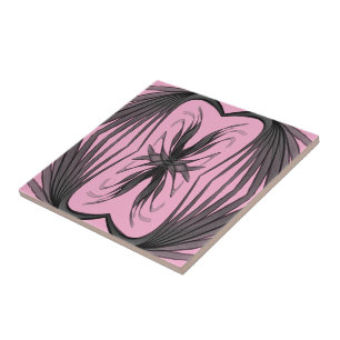 Folhas Featheradas Abstratas Preta e Cinza Espelha