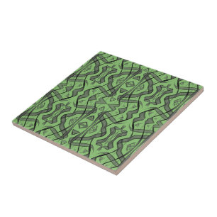 Folhas Feathered Cinza e Preto Abstratas Espelhada