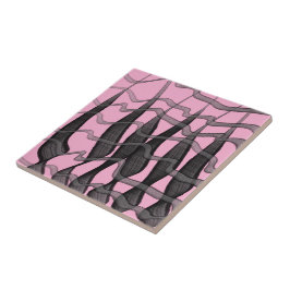 Folhas Florais De Abstrato Preta E Cinza