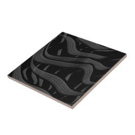 Folhas Florais De Abstrato Preta E Cinza