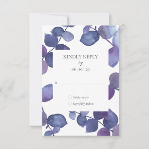Folhas Florais de Eucalipto Azul Roxo RSVP