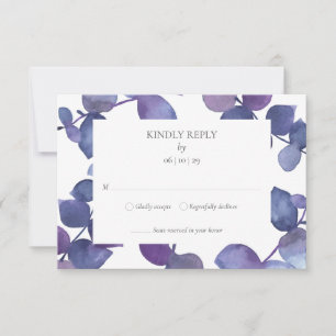 Folhas Florais de Eucalipto Azul Roxo RSVP