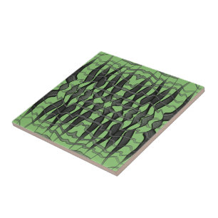Folhas Florais Emplumadas Abstratas Preto e Cinza