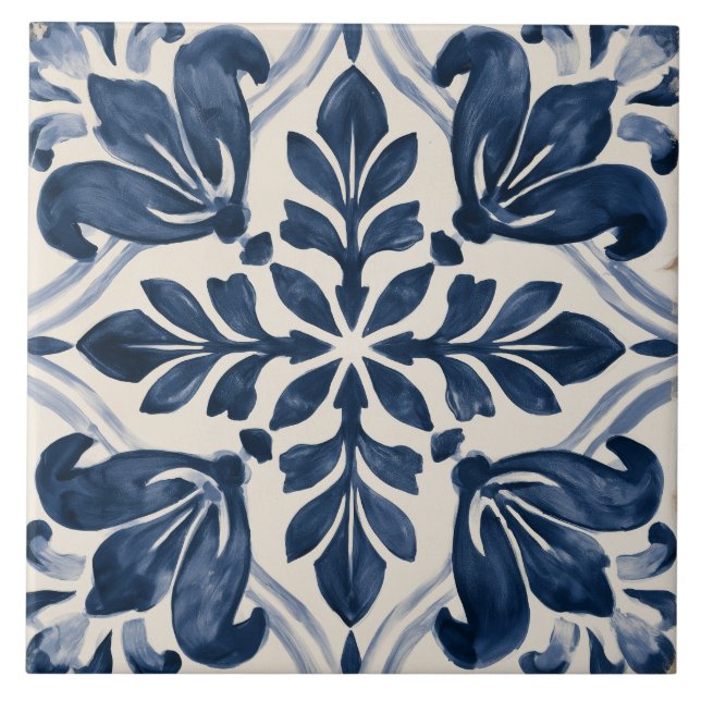 Folhas Florais Índigo (Frente)