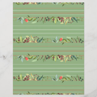 Folhas, flores e folhas de papel clássico