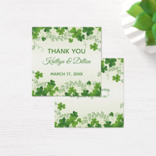 Folhas irlandesas do trevo que Wedding o obrigado