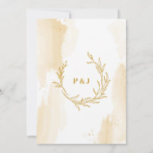 Folhas lineares deliciosas Convite para Casamento