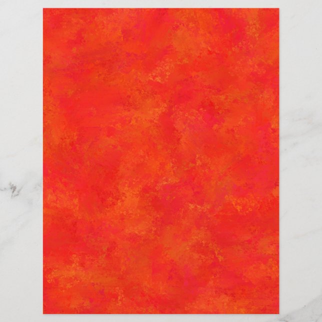Folhas Planas de Papel com Padrão Abstrato Laranja (Frente)