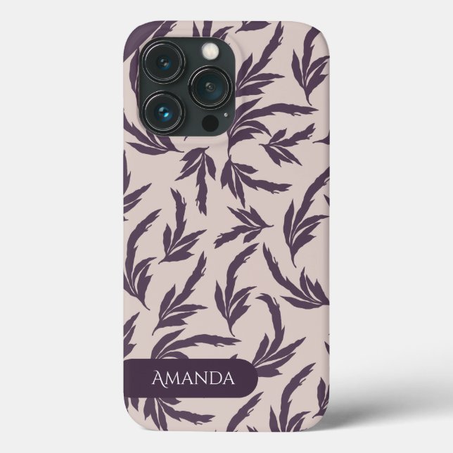 Folhas rosa, ameixa e brancas (Verso)