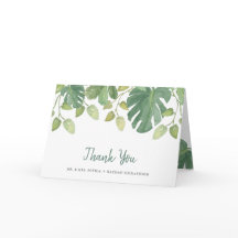 Folhas Tropicais | Agradecimento Verde e Branco