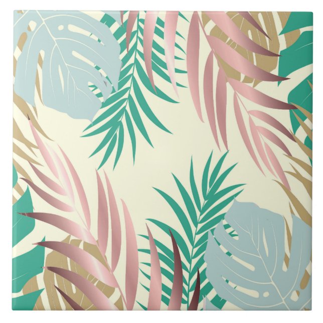 Folhas tropicais bonitas (Frente)