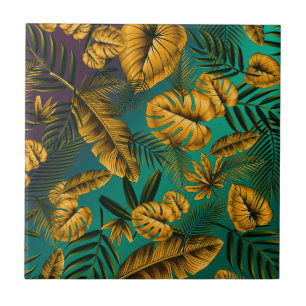 Folhas Tropicais Coloridas