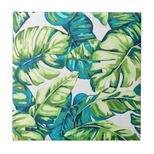 Folhas Tropicais Coloridas De Banana E Monstera