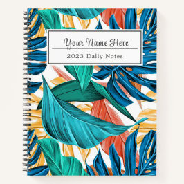 Folhas tropicais coloridas, design de padrão exóti