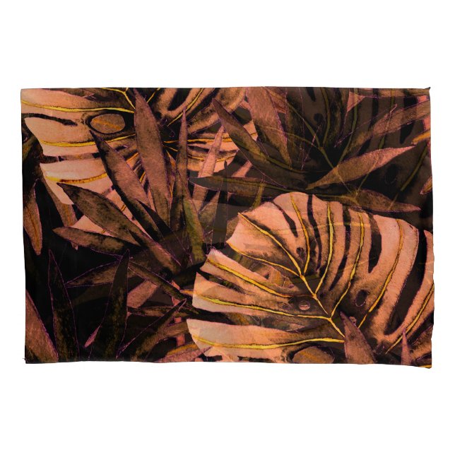 Folhas tropicais de aquarela, desidratação sem cos (Frente)