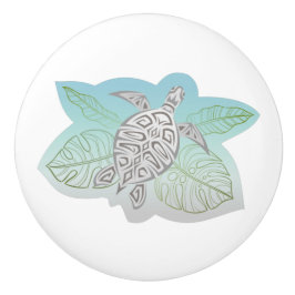 Folhas Tropicais de Tartaruga cinza