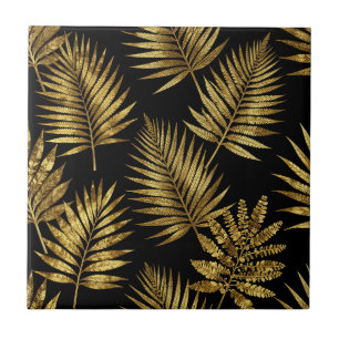 Folhas Tropicais Douradas Luxo Padrão