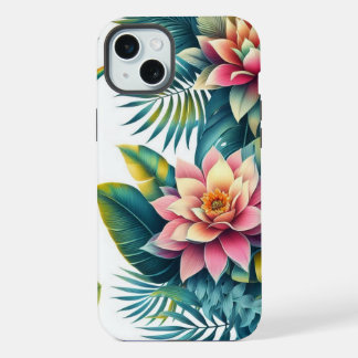 Folhas tropicais e capas de telefone de flores