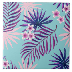 Folhas tropicais e flores 2