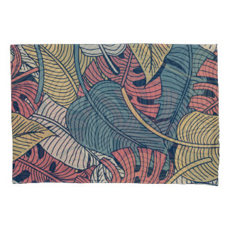 Folhas Tropicais, Fundo Sem Olhos Florais.