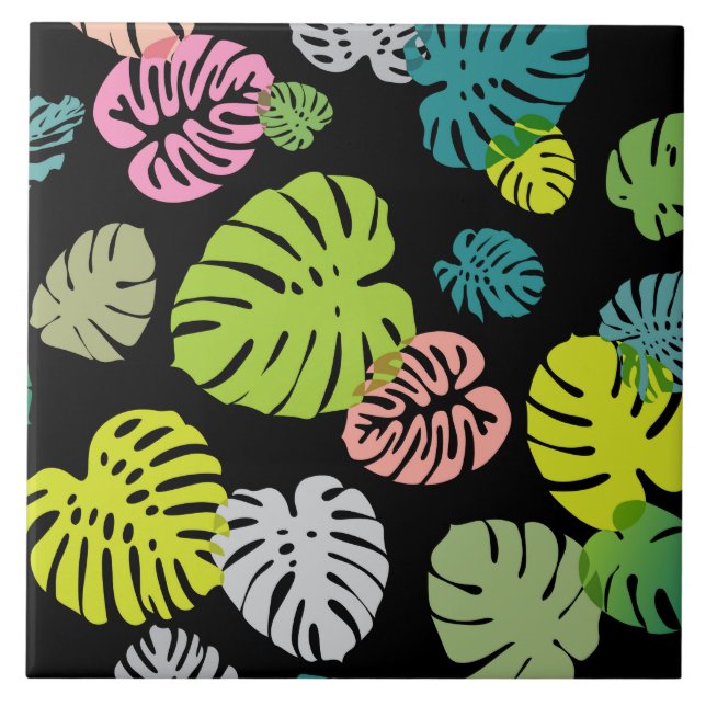 Folhas Tropicais Multicoloridas 2 (Frente)