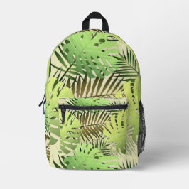Folhas tropicais verdes e Douradas