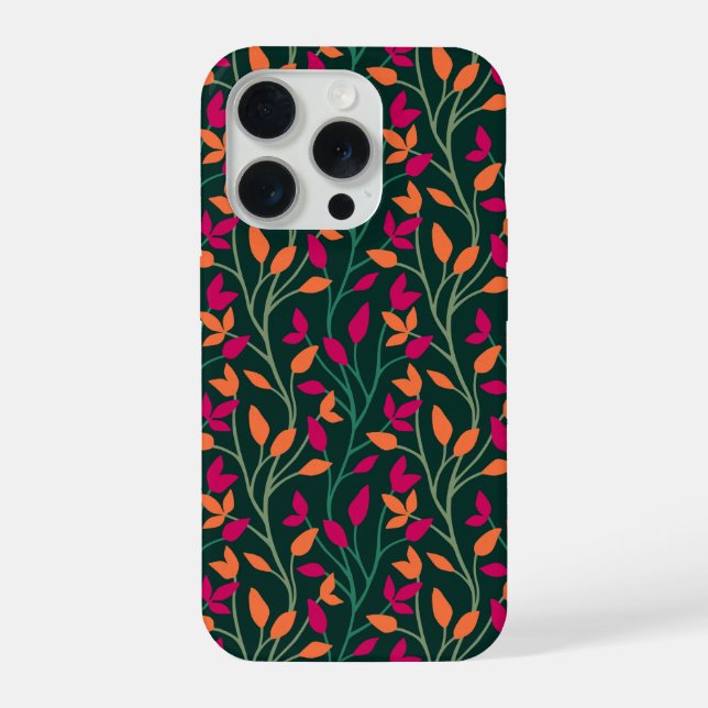 Folhas Verde Escuro Botânicas Estilo Elegante (Verso)