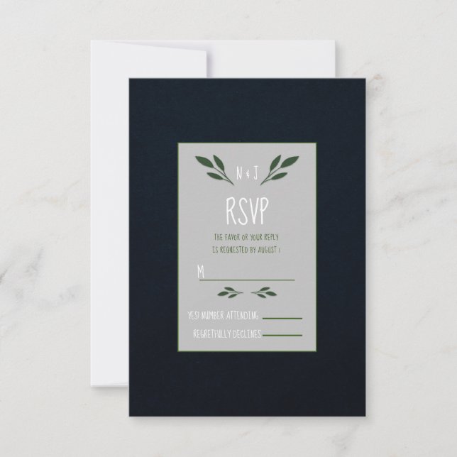 Folhas Verde Escuro e Verde Folhagem Rustica RSVP (Frente)