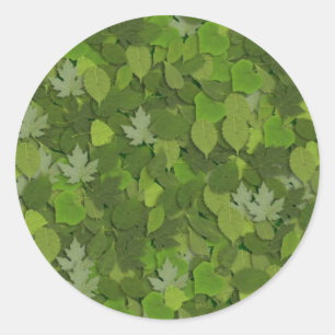 Folhas verdes com adesivos