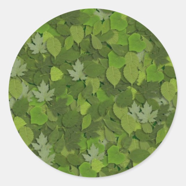 Folhas verdes com adesivos (Frente)