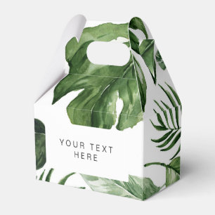 Folhas verdes tropicais do Partido Caixas de favor