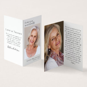 Folheado para sempre em nosso Cartão de Oração Mem