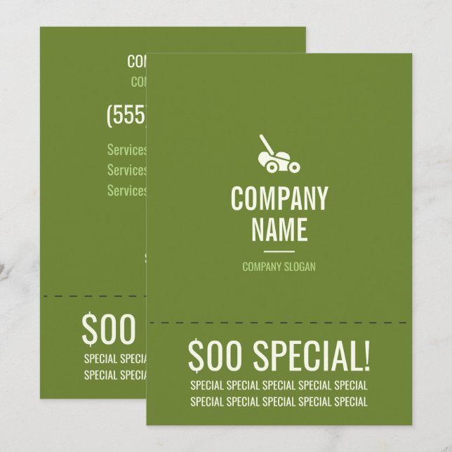 Folheto 5 x 7 de assistência técnica (Frente/Verso)