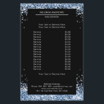 Folheto azul Elegante dos dois lados<br><div class="desc">Um design elegante e refinado com uma imagem digital feita de vidro prateado-lilás. Nota: O processo de produção não usa um filme real,  apenas a cor é impressa completamente. Adicione seus dados,  logotipo,  detalhes da empresa e fotos em minutos.</div>