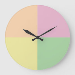 Folheto colorido relógio geométrico