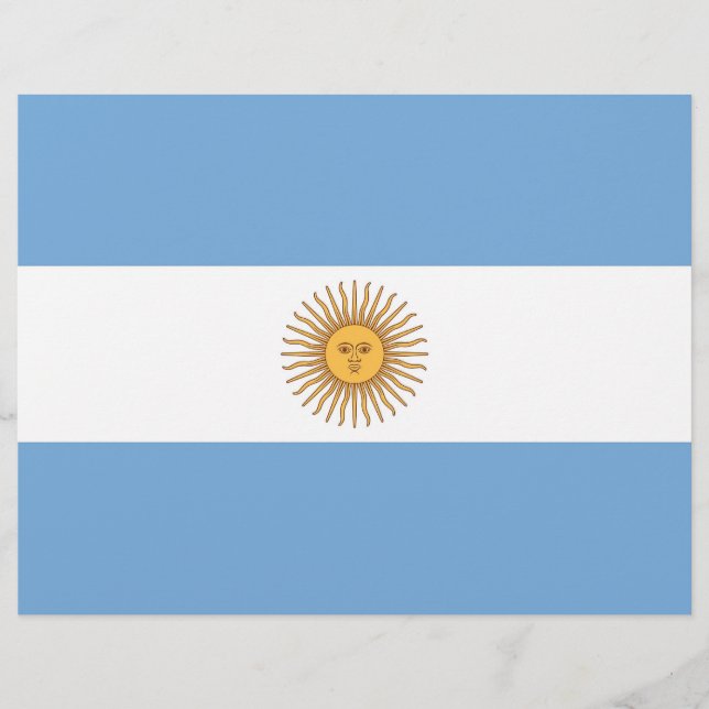Folheto com Bandeira da Argentina (Frente)