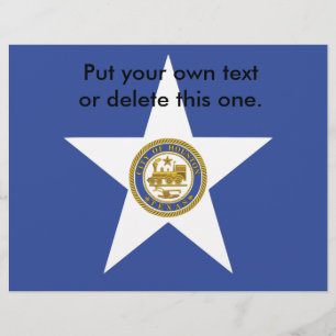 Folheto com Bandeira da Cidade de Houston, EUA