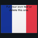 Folheto com bandeira da França<br><div class="desc">Folheto com Bandeira da França. Este produto é personalizável.</div>