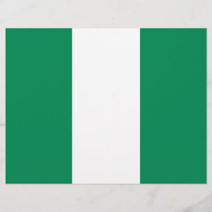 Folheto com Bandeira da Nigéria