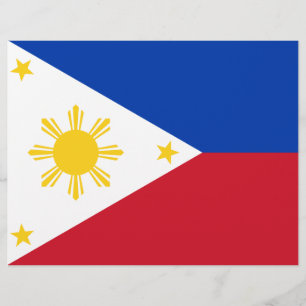 Folheto com bandeira das Filipinas