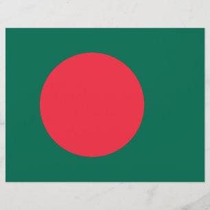Folheto com Bandeira de Bangladesh