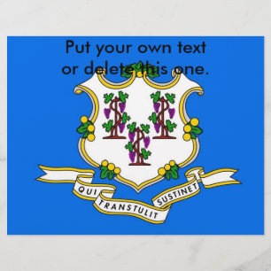 Folheto com Bandeira de Connecticut, EUA