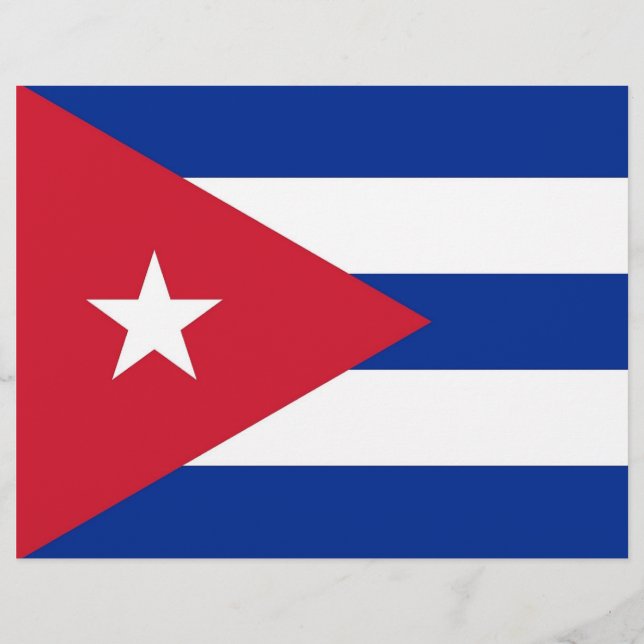 Folheto com Bandeira de Cuba (Frente)